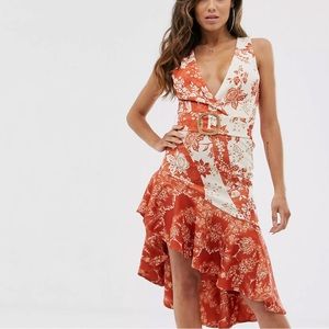 Floral asymmetric Dress